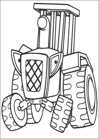 Travis Tractor Coloring Page